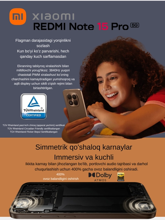 Смартфон Xiaomi Redmi Note 15 Pro 5G Global Version TITAN RESISTANCE