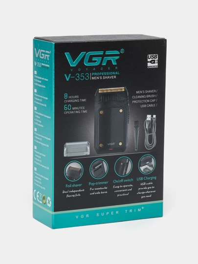 Электробритва мужская с триммером Vgr V-353 — PRIMTEL-VGR353