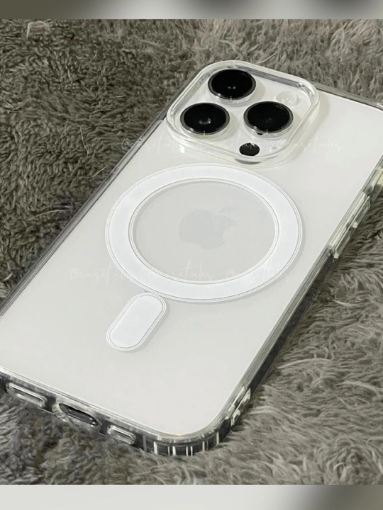 Iphone 13, 14, 15. Pro/Max uchun MagSafe bilan shaffof sarg'aymas chexol