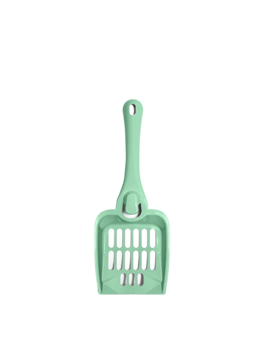 Совок для кошачьего туалета Triol HYGIENE с креплением на бортик, 255×95×45 мм, зелёный