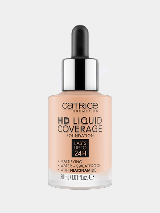 Tonal asos Yuz uchun Catrice Hd Liquid Coverage Foundation Sand Beige, Qumli, Ton 030, 30 ml - 