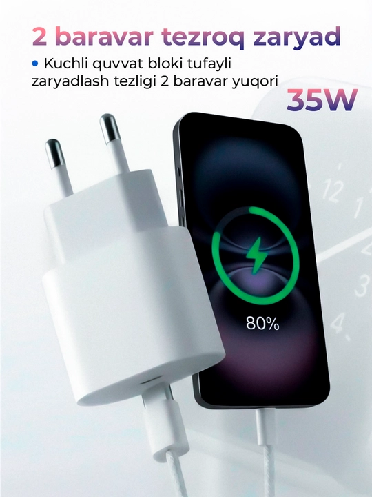 Iphone zaryadchik, ayfon zaryadchik, taypsi zaryadchik, iphone zaryadnik, zaryadchik, 35w