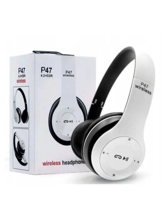 Наушники P47 Bluetooth, складные, стерео звук, слот для SD карты - 