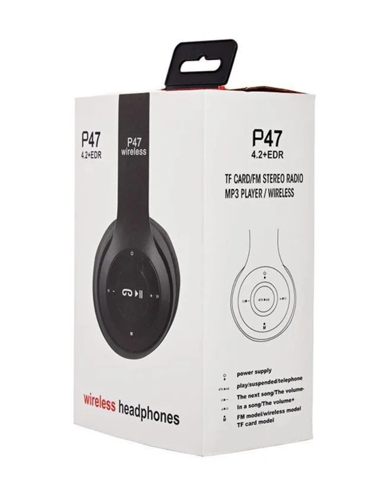 Наушники P47 Bluetooth, складные, стерео звук, слот для SD карты