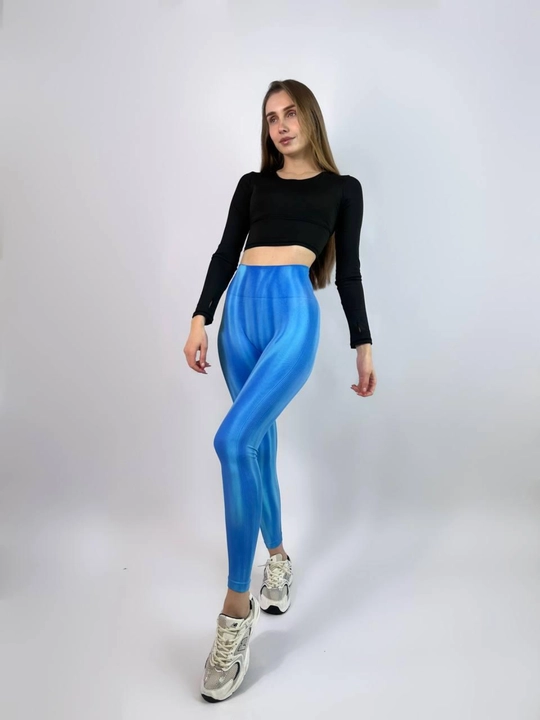 Леггинсы спортивные, лосины для фитнеса, Push-Up, Tie-dye, утягивающие, подчеркивает формы