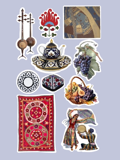 Стикеры, наклейки, тематические, национальные, для телефона, ноутбука