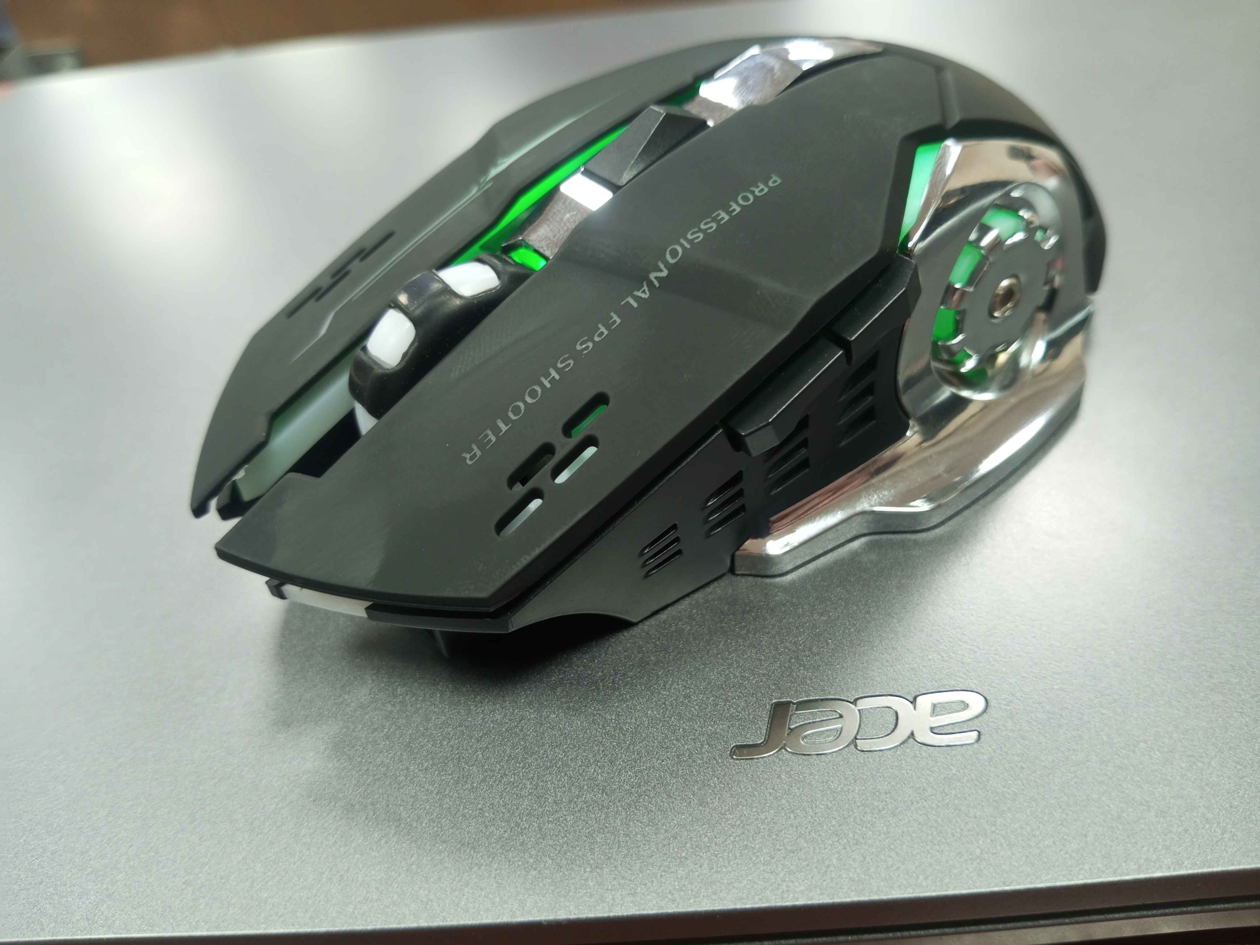 O‘yinlar va ofis uchun mos simsiz sichqoncha, RGB LED bilan har bir dyuymda 3200 nuqta