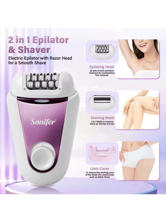 Bepul simli epilyator Sonifer, ayollar uchun professional depilyator