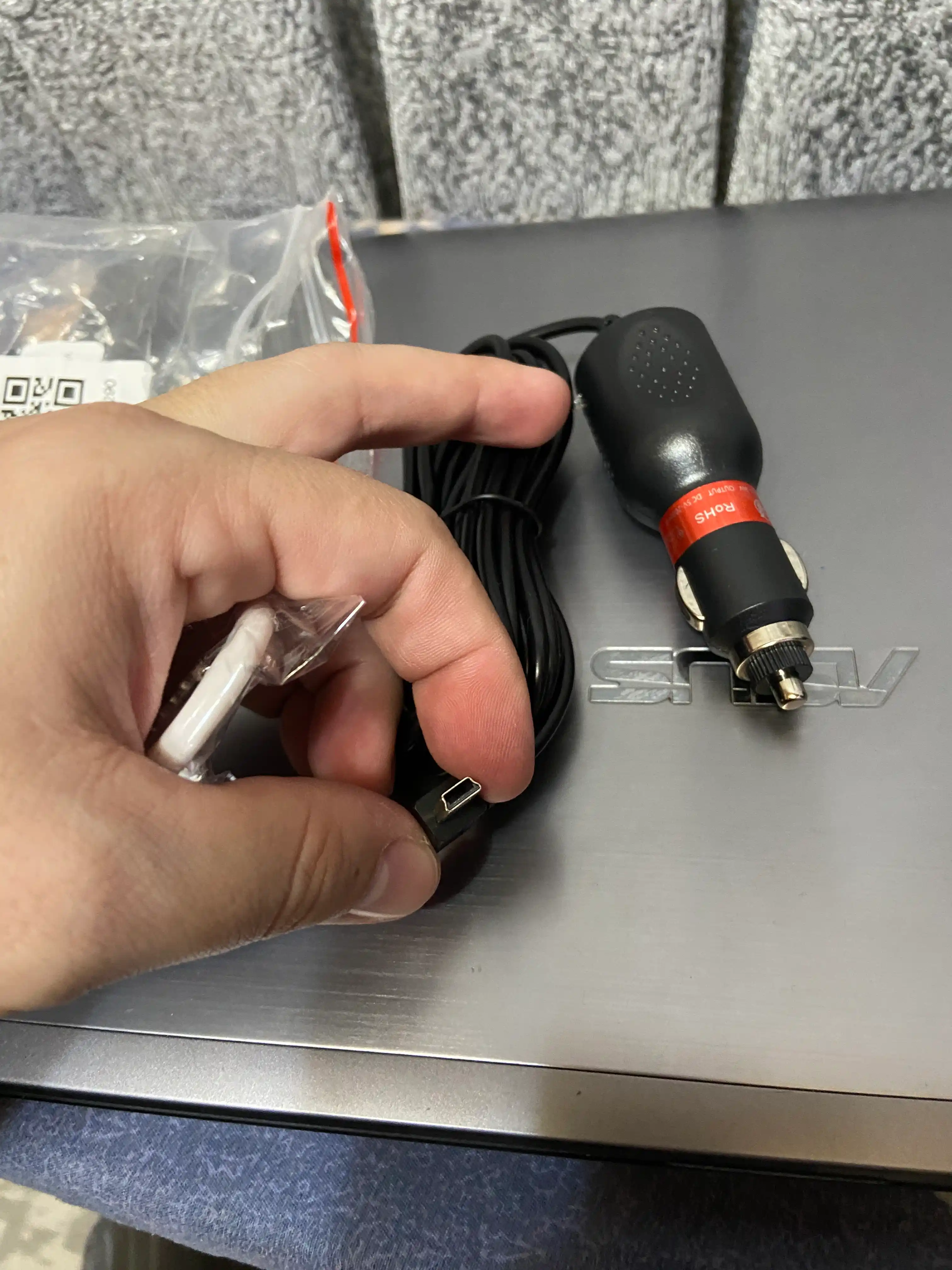 Зарядное устройство для видеорегистратора MiniUSB, 3 м, 5V, 2A шнур питания