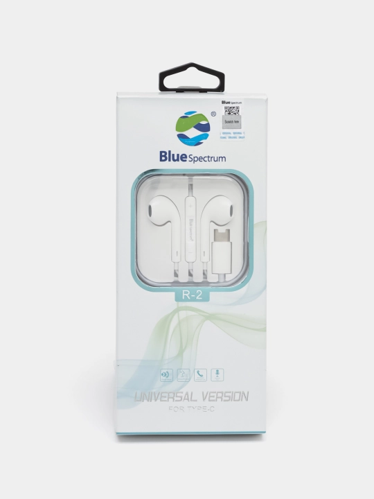 Simli quloqchinlar Blue Spectrum Lightning / Type-C / 3.5 mm Jack, mikrofonli
