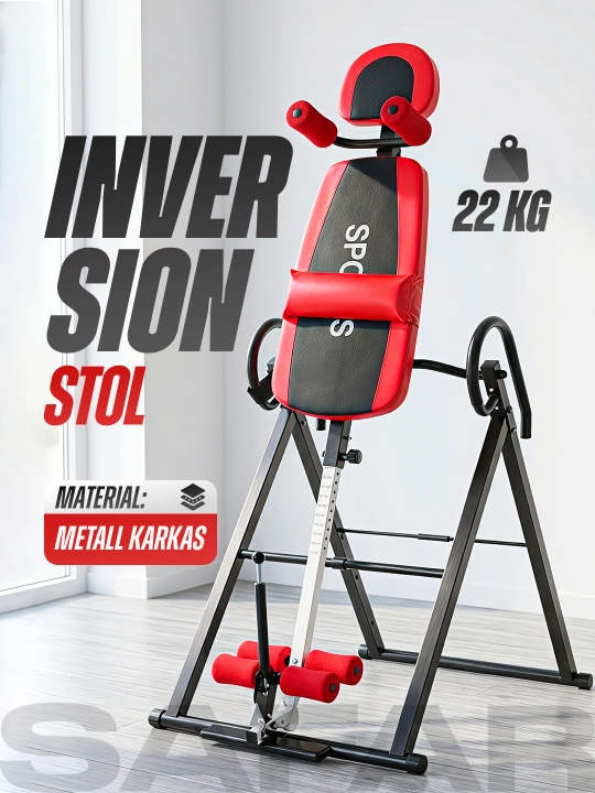 Inversion stol trenajori balandlik sozlagichli, bel, umurtqa uchun