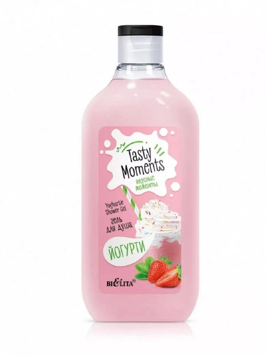 Dush uchun gel Bielita Tasty moments Yogurti, 300 ml