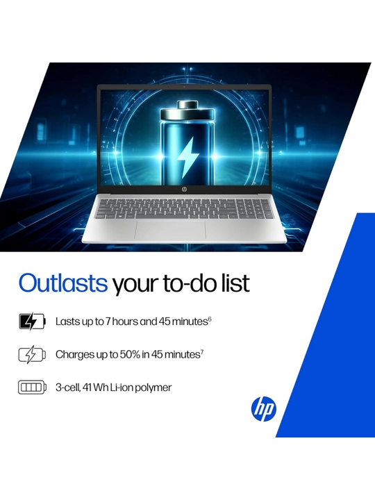 Ноутбук HP Laptop 15, Intel® Core™ 5-120U, DDR4 16ГБ, 512ГБ SSD, 15.6" FHD, Windows 11