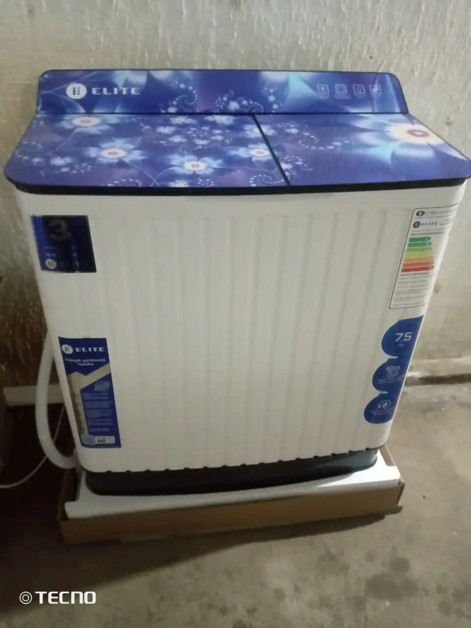 Yarim avtomat kir yuvish mashinasi Elite WM-4198, 7,5 kg 3 yil kafolat beramiz