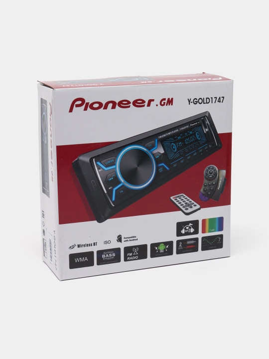 Pioneer 7031 avtomagnitola, ISO konnektor va RCA ulanish portlari bilan