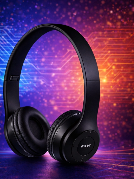 Наушники P47 Bluetooth, складные, стерео звук, слот для SD карты - 