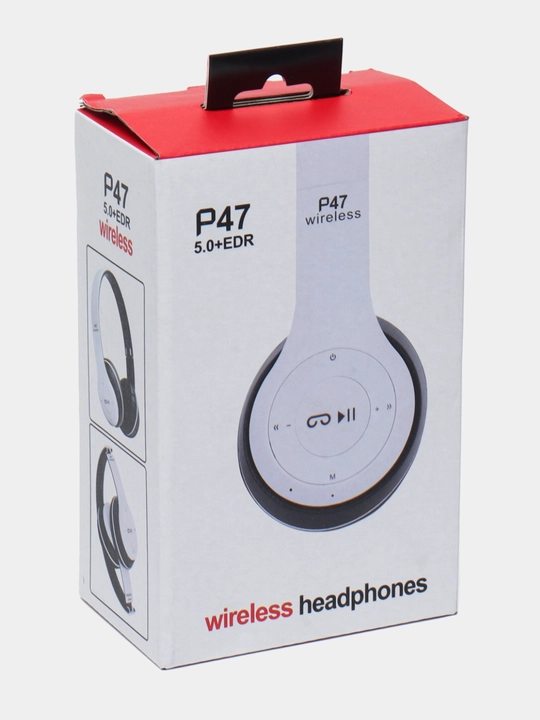 Наушники P47 Bluetooth, складные, стерео звук, слот для SD карты