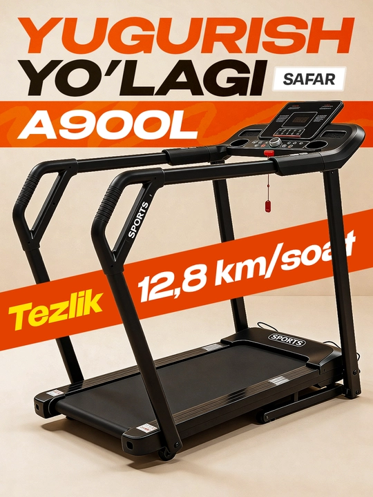 Uy uchun yig‘iladigan elektr yugurish yo‘lagi, 8-12 km-soat - 