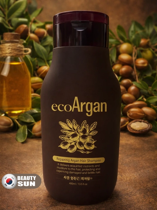 Soch uchun shampun, Rosee Eco aloe, Eco argan, Eco qora sarimsoq, 400 ml