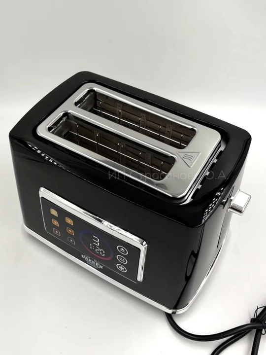 UAKEEN ZL‐2111/2112 elektr tosteri, 2 ta bo‘lim, qora va oq rangli sensorli displey