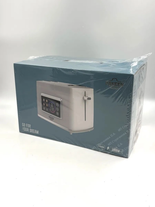 UAKEEN ZL‐2111/2112 elektr tosteri, 2 ta bo‘lim, qora va oq rangli sensorli displey