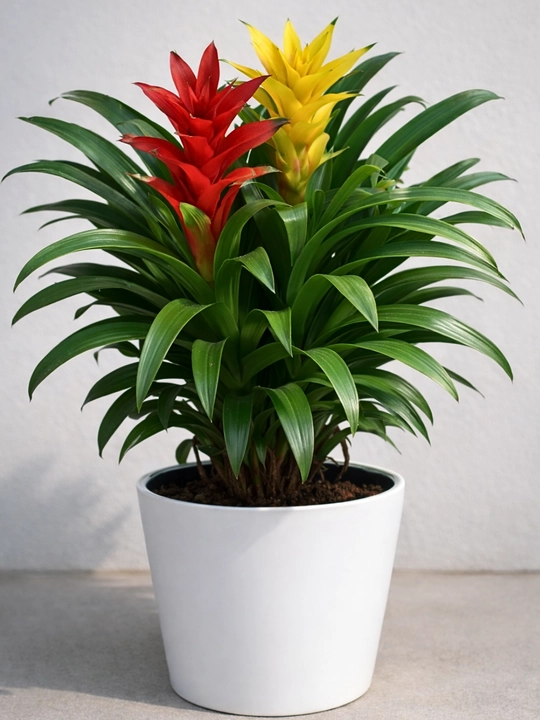 Guzmania tabiiy gul tuvak gullar guzmaniya bromeliya xona o‘simligi jonli dekor uy gullari