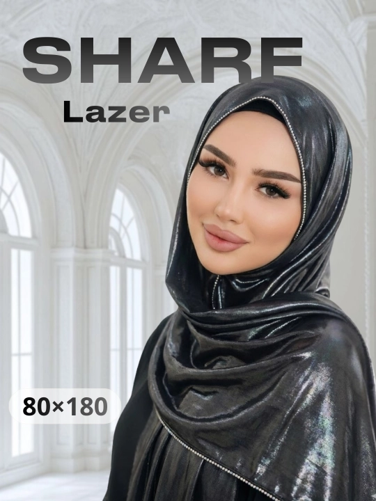 KASHKHA Lazer yaltiroq palantin ro‘mol, yengil ayollar ro‘moli, 80×180 - 
