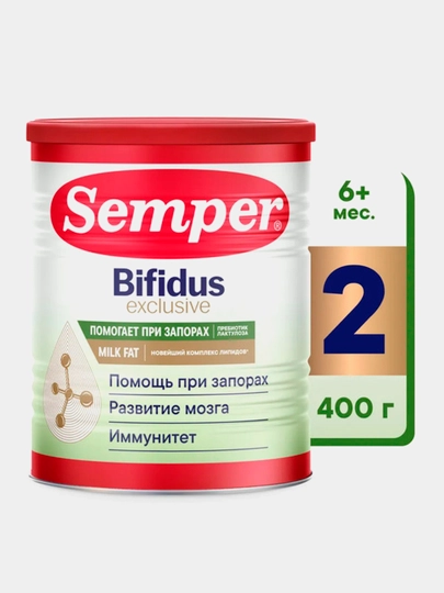 Semper sutli aralashmasi Semper bifidus Eksklyuziv 2 (400x12) - 