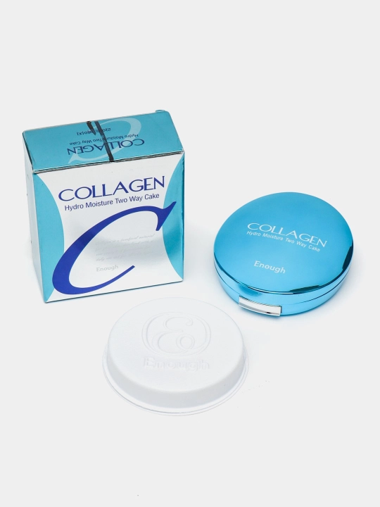Enough Collagen Hydro Moisture Two Way Cake – Kollagenli 2 usulda qo‘llaniladigan pudra - 