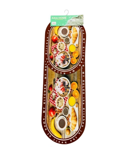 Oshxona hammom va yo‘lak uchun sirpanmas gilamcha, tez o‘rnatiladigan, 2 tasi 1 da to‘plam - 