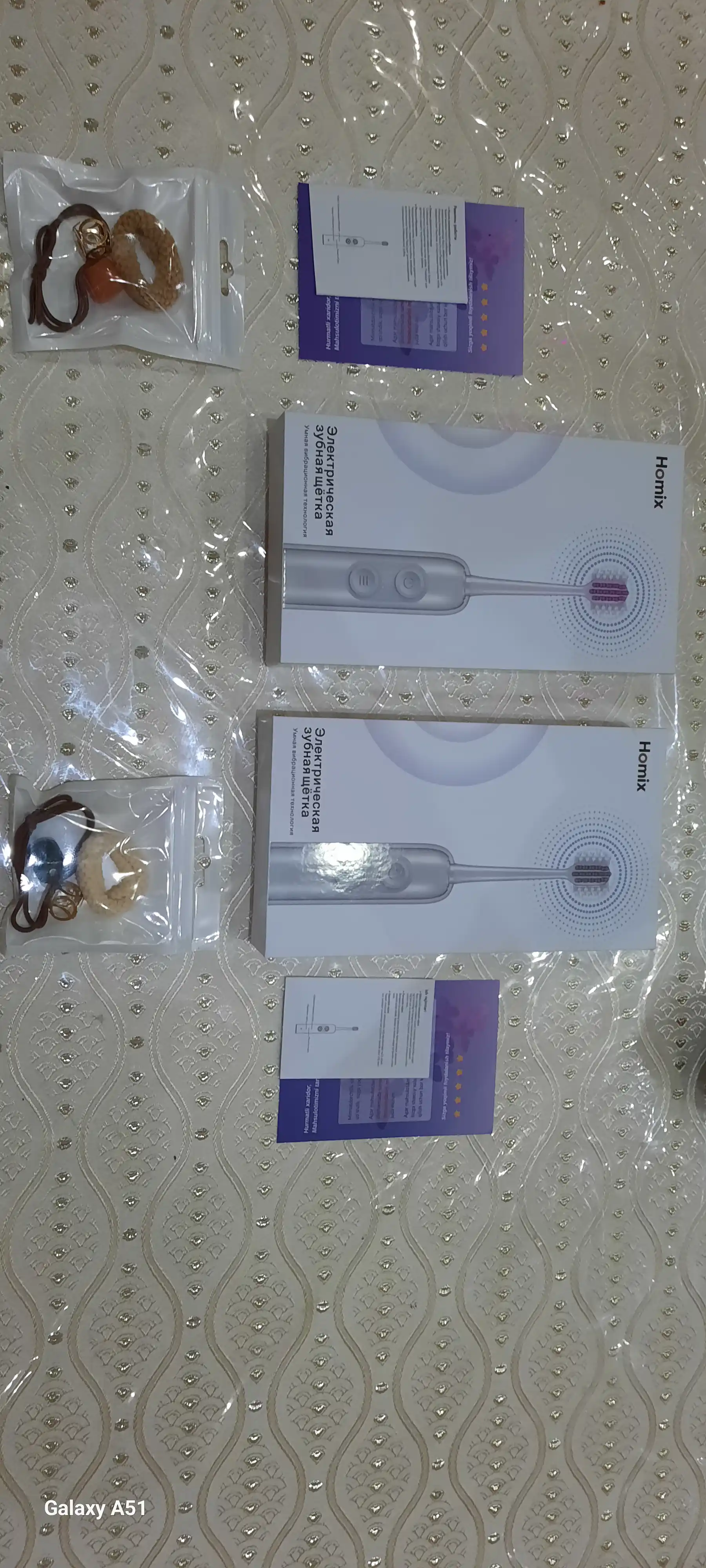 Homix elektr tish cho'tkasi, 9 rejim, 3 nasadka (2 DuPont+yumshoq), IPX7, Type-C