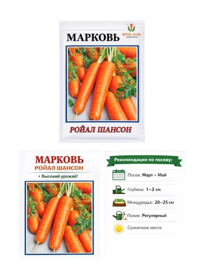 Семена моркови Косон – красная и желтая, урожайные — SEEDGO-QIZMARK-КРАСН