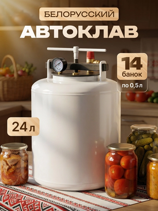 Автоклав для домашнего консервирования, 24 л, Белорусский - 