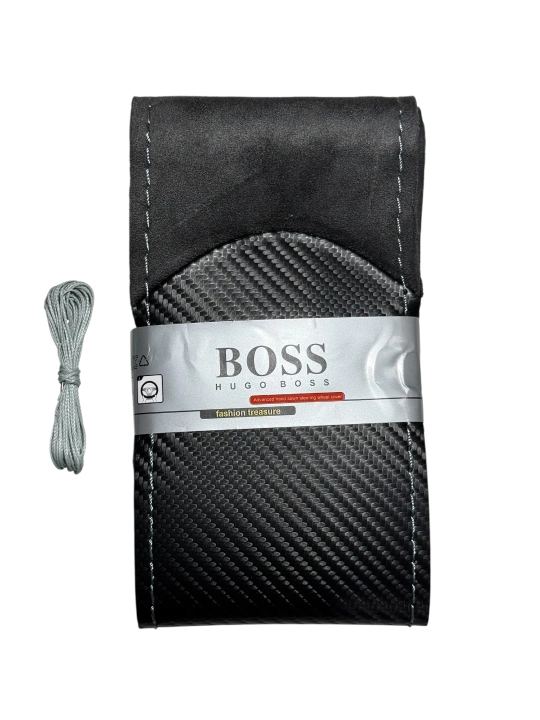 Чехол на руль Car BOSS из карбона и экокожи  - 