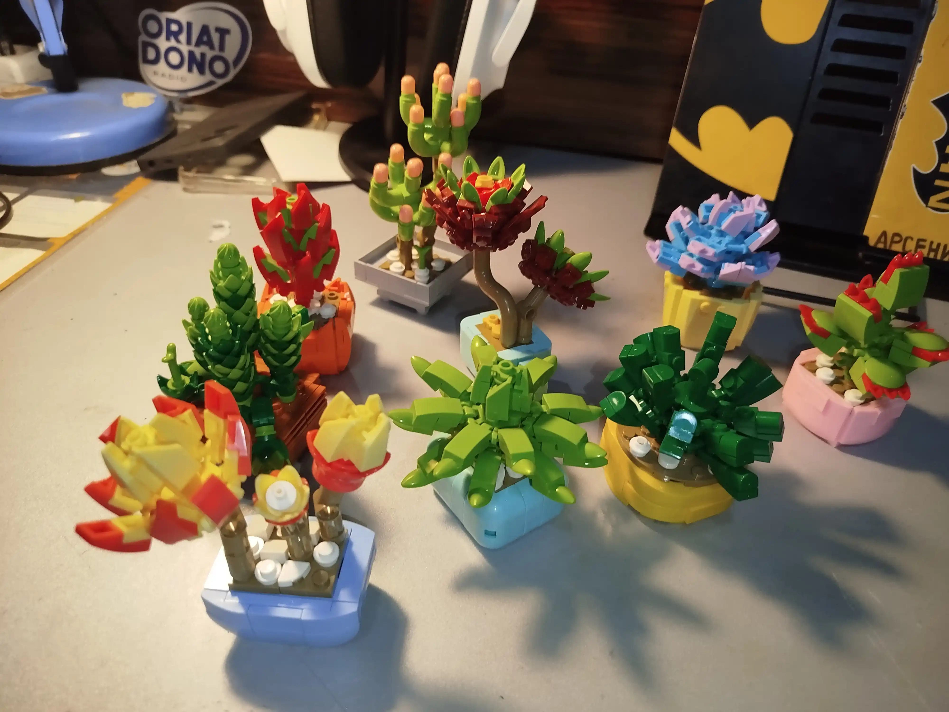Konstruktor Lego gullar 3D Mini bloklardan, o‘simlik konstruktori