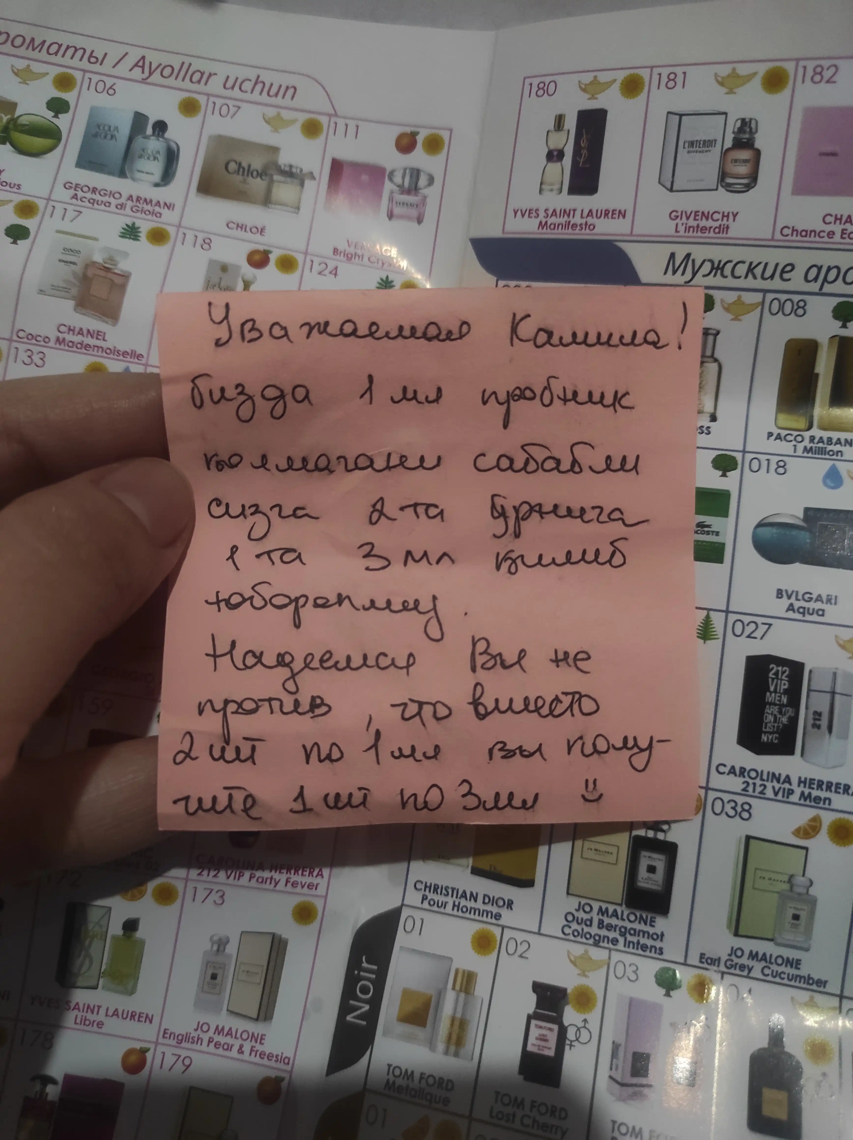 ESSENS parfum namunalari, ayollar uchun iforlar