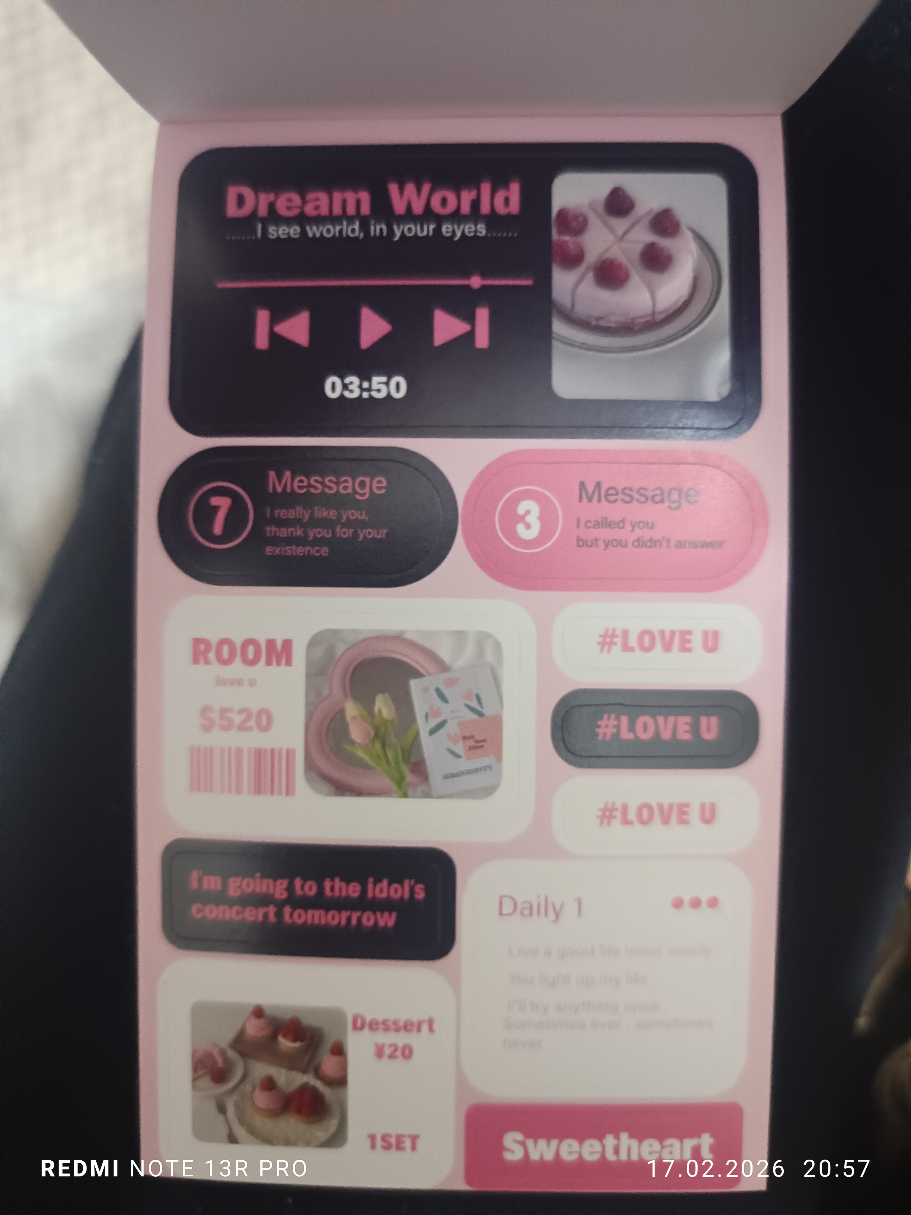 Kantselyariya stikerlari, scrapbooking uchun stikerlar
