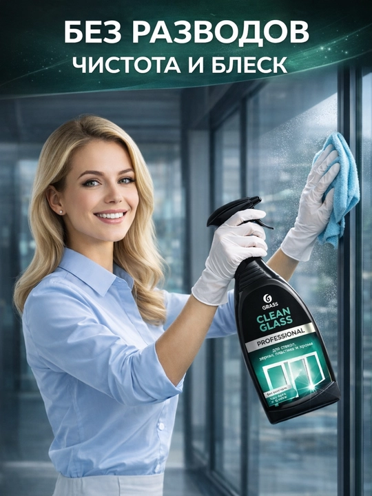 «Clean Glass» – эффективное средство для сияющей и безупречной чистоты стёкол, 600 мл
