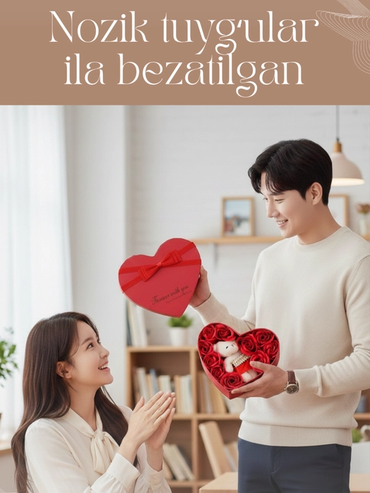 Ayollarga uchun atirgul iforiga ega kreativ sovundan tayyorlangan sun’iy gullar