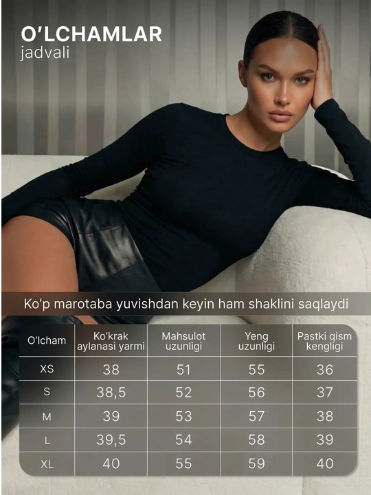 Ayollar uchun uzun yengli, 95% paxtadan tikilgan, tanaga yoqimli yopiladigan kofta, futbolka