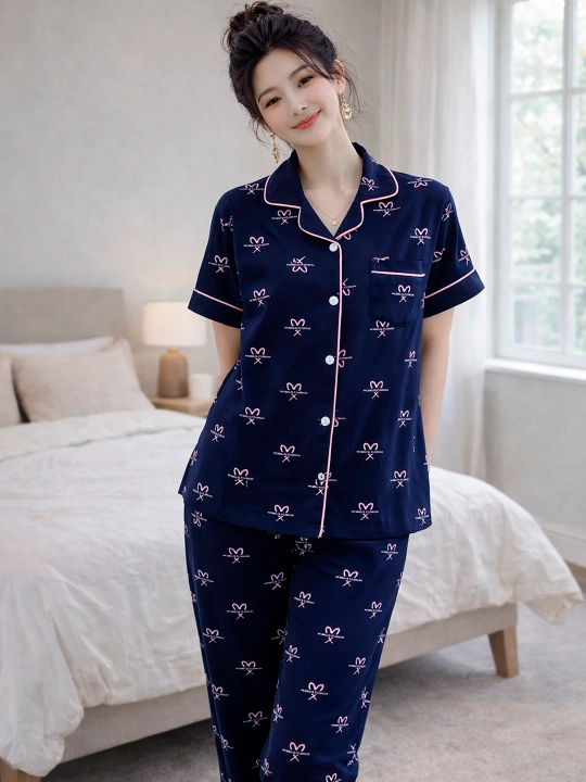 Ayollar uchun pijama, uy kiyimi, printli, turli xil rang va naqshlarda