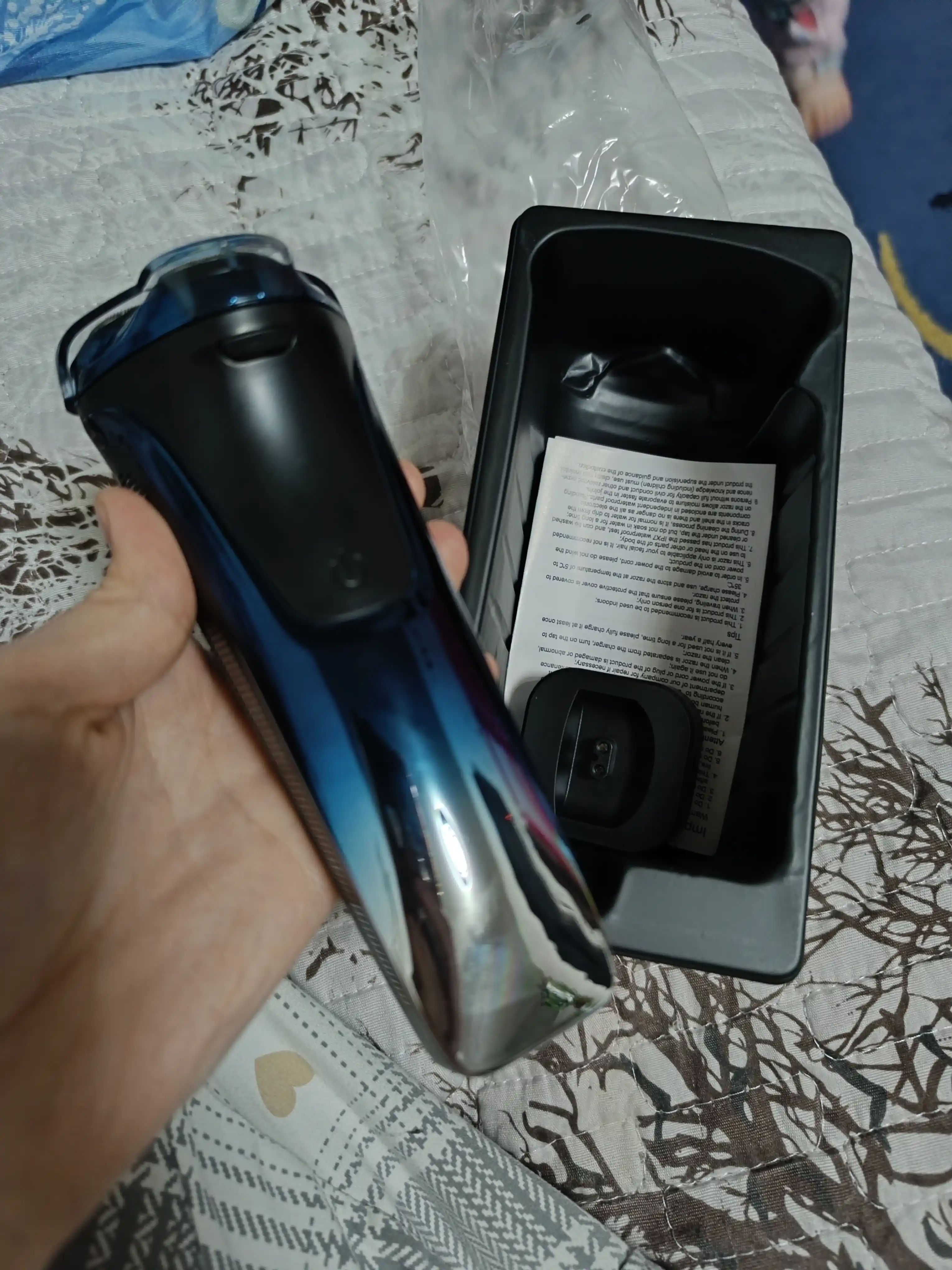 Elektr soqol olish mashinasi erkaklar uchun trimmer bilan, akkumulyatorli simsiz portativ