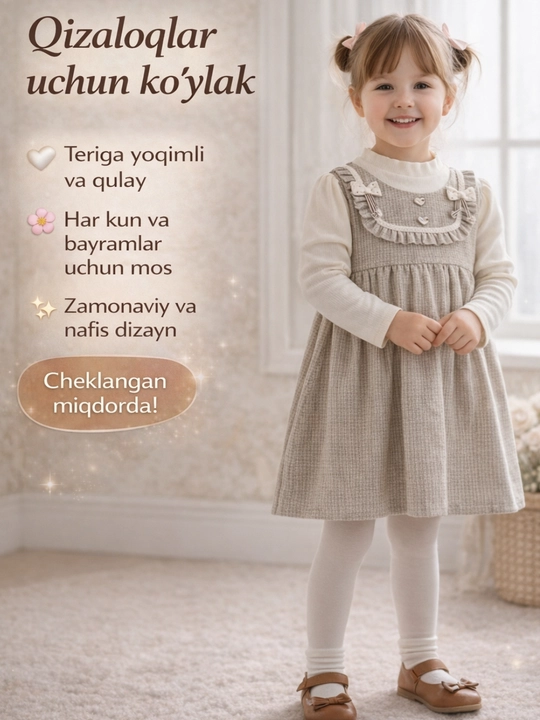Платье для девочек, вельветовый сарафан, 2–4 года, весна-осень