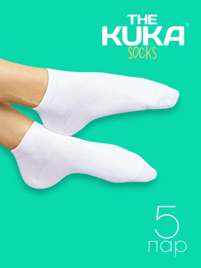 Носки женские и мужские, 36-41, белые, черные, короткие носочки The Kuka