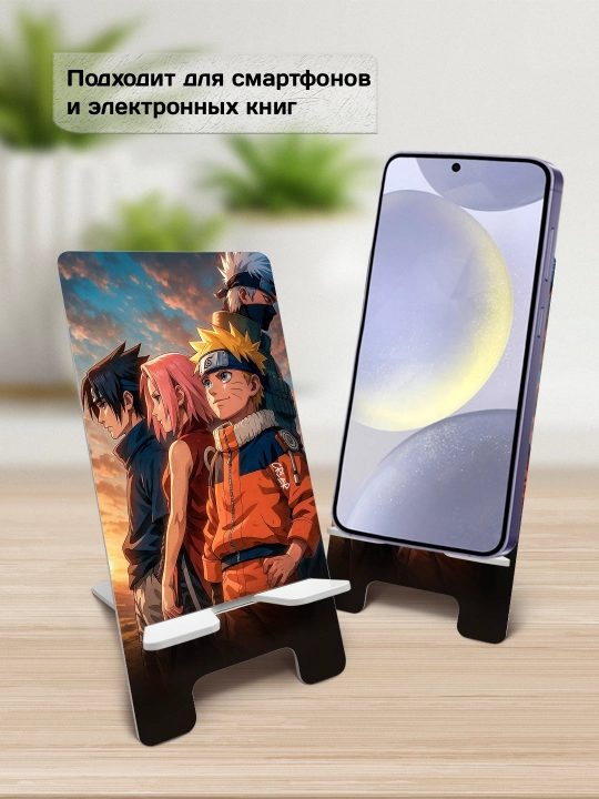 Подставка для телефона Аниме, настольный держатель телефона, МДФ, 15х7 см