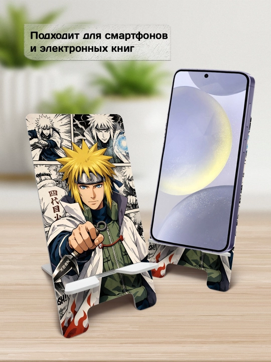 Anime telefon stendi, ish stoli telefon ushlagichi, MDF, 15x7 sm