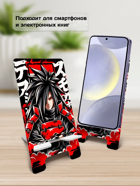Anime telefon stendi, ish stoli telefon ushlagichi, MDF, 15x7 sm