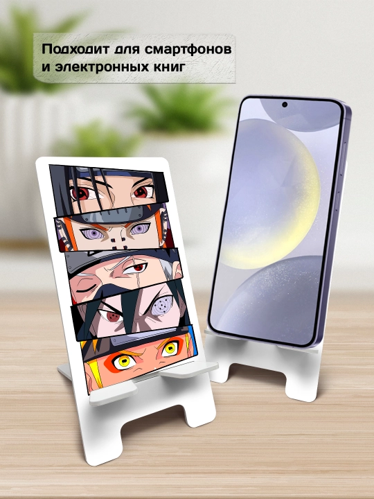 Anime telefon stendi, ish stoli telefon ushlagichi, MDF, 15x7 sm