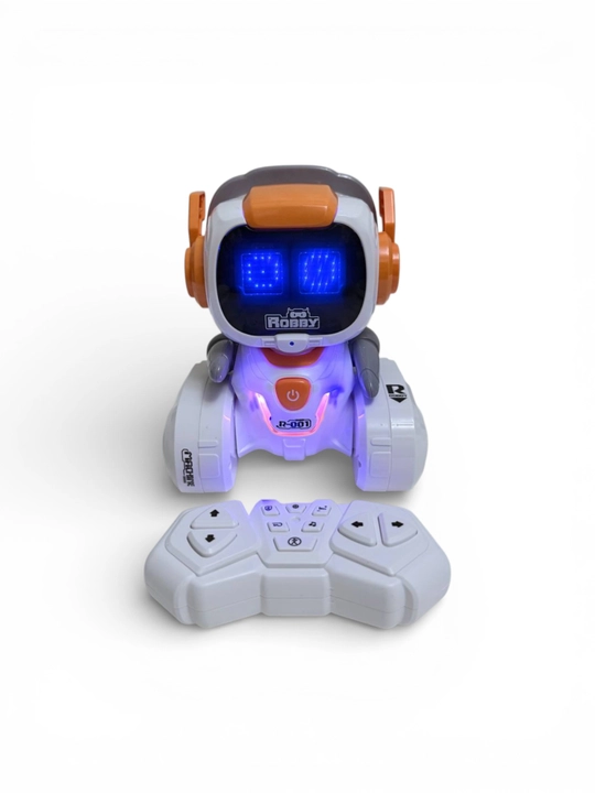 Interaktiv Robby robot, 2.4 GGs pult, sensor, LED, TYPE-C