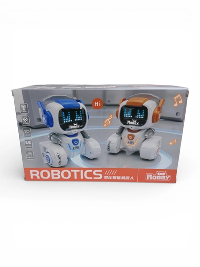 Interaktiv Robby robot, 2.4 GGs pult, sensor, LED, TYPE-C
